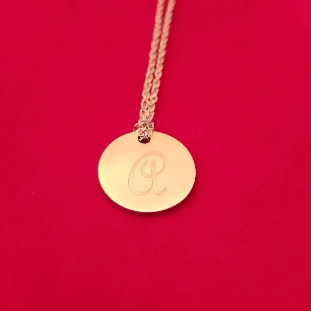 NEW Kendra & Phillip Initial A Two Tone Sterling Silver 925 Necklace